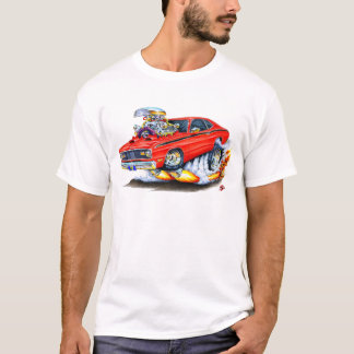 Röd bil 1970-74 för Plymouth dammtrasa Tee