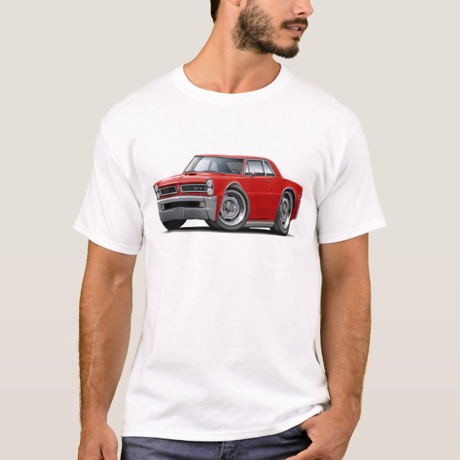 Röd bil för 1965 GTO Tee Shirt (Framsida)