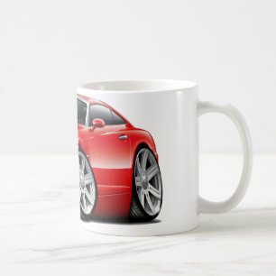 Röd bil för korseld kaffemugg