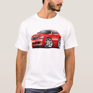 Röd bil för korseld tee shirt