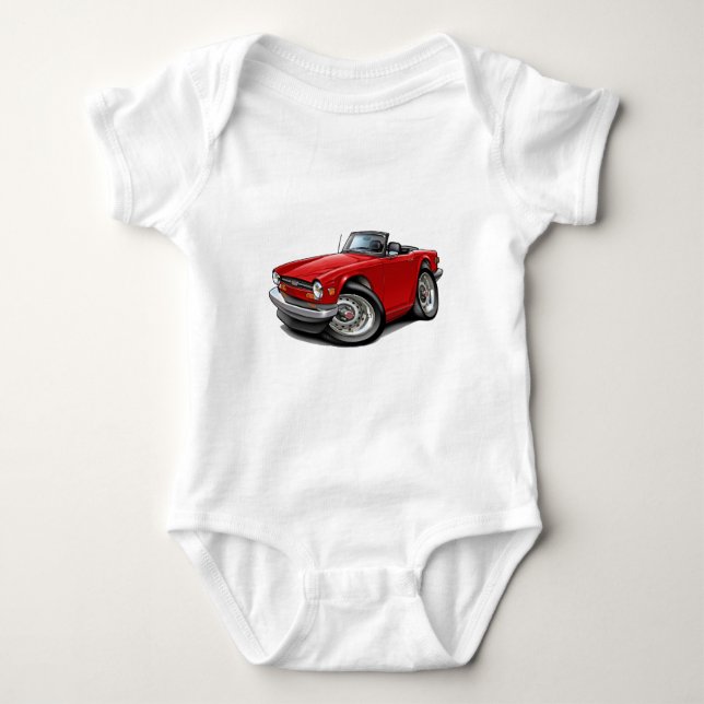 Röd bil för triumf TR6 T-shirt (Framsida)