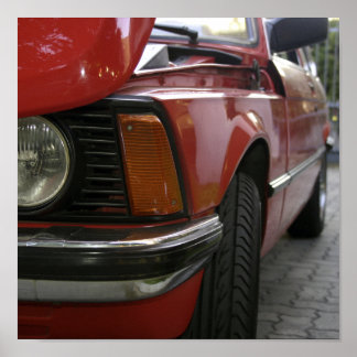 Röd bil poster