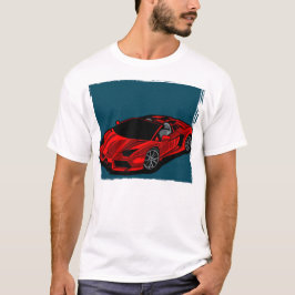 röd bil t shirt