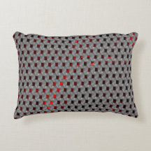 Röd bild under grått tallrikar, rektangulära forme