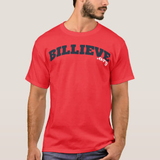 Röd Billieve.org utslagsplatsskjorta T-shirt