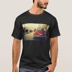 Röd bilT-tröja för vintage T Shirt