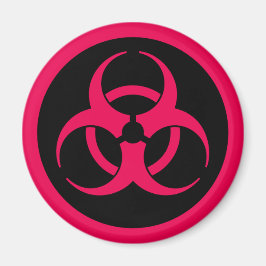 Röd biofarosymbol magnet