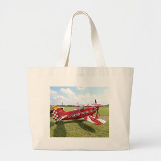 Röd Biplane Jumbo Tygkasse