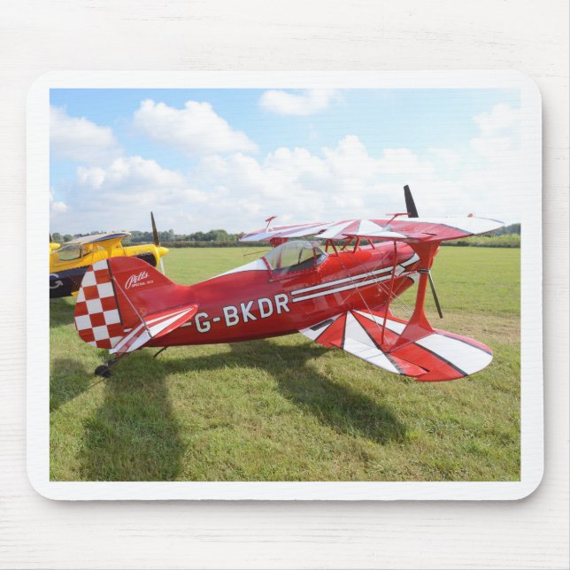 Röd Biplane Musmatta (Framsidan)