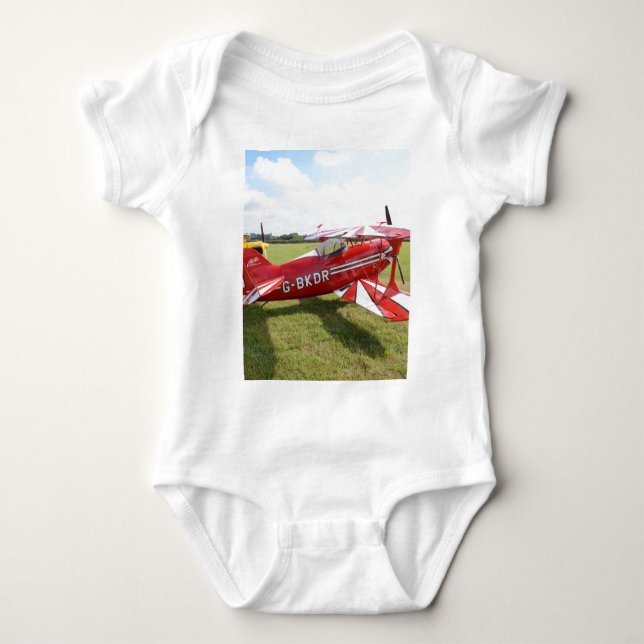 Röd Biplane T Shirt (Framsida)