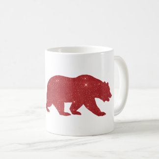 röd björnsilhouette kaffemugg