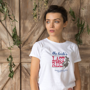 Röd & Blå Brudens Sista Tur Sängkammarparty T Shirt