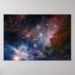 Röd & Blå Carinanebulosan Hubble-teleskopet Poster