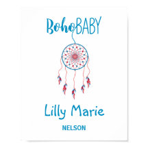 Röd & Blå Färgrik Boho Drömfångare för Bebisar