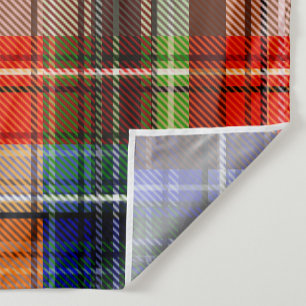 Röd Blå Grön Gul Plaid Tartan Design Tyg