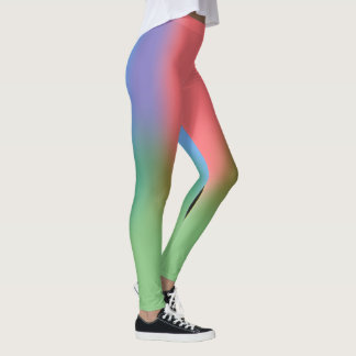 Röd Blå Grön Svart Leggings