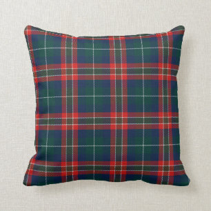 Röd blå grön tartan kudde jul
