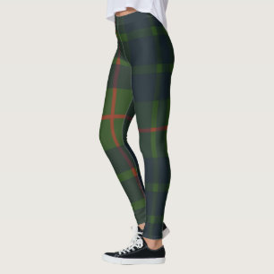 Röd Blå Grön Tartan Rutig Skotsk Rutig Leggings