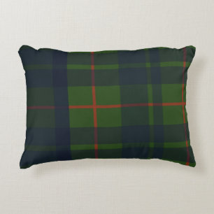 Röd Blå Grön Tartan Rutig Skotsk Rutig Prydnadskudde