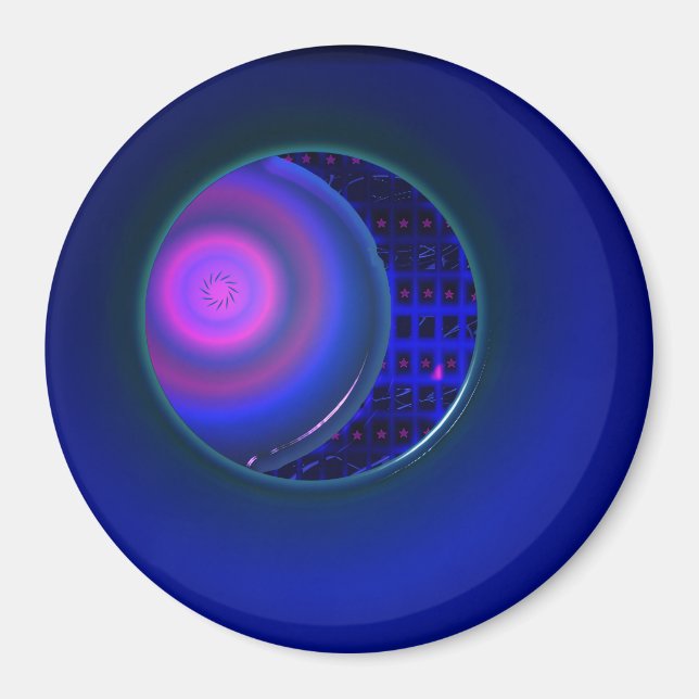 Röd Blå Grosgrain Magnet (Framsidan)