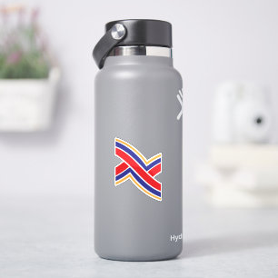 Röd Blå Gul Bokstav X Monogram Klistermärken