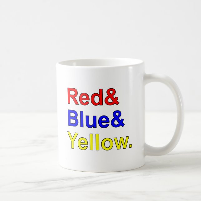 Röd Blå Gul | Primärfärger Kaffemugg (Höger)