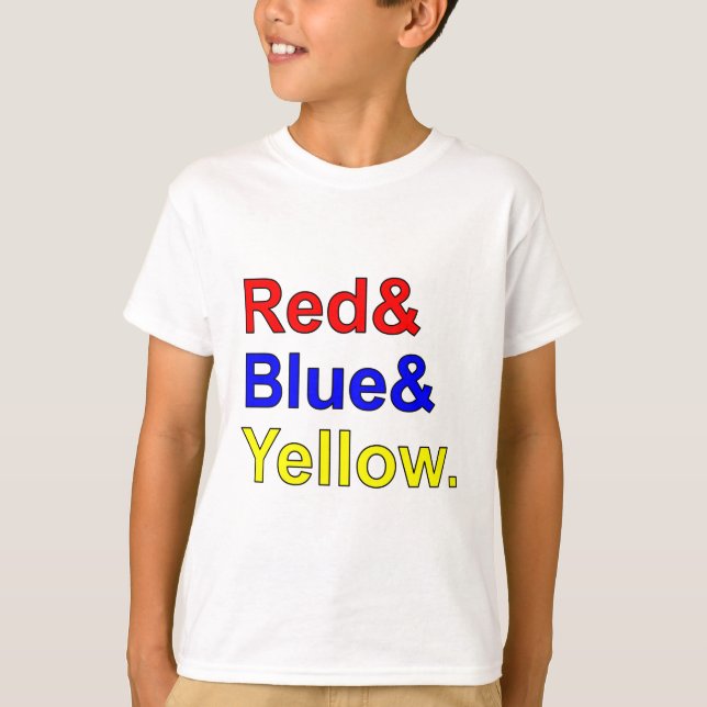 Röd Blå Gul | Primärfärger T-shirt (Framsida)