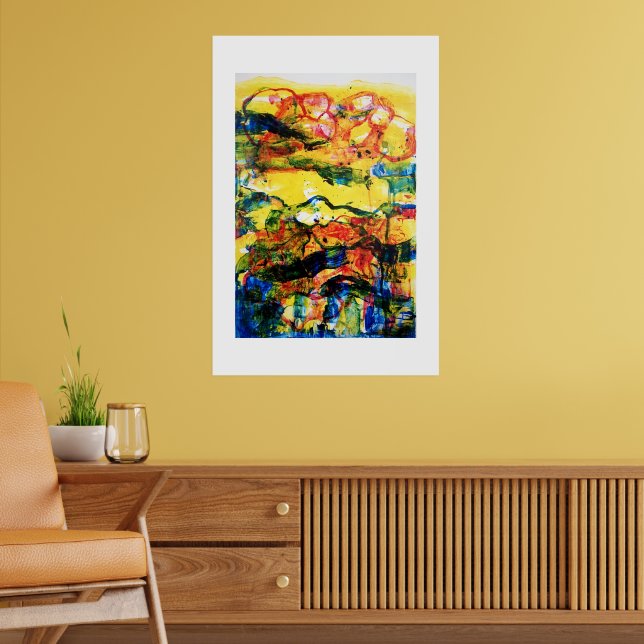 Röd, blå, gult. poster (Vardagsrum 2)