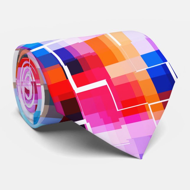 Röd blå Gult Slips (Rullad)