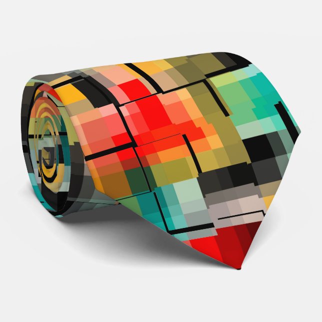 Röd blå Gult Slips (Rullad)