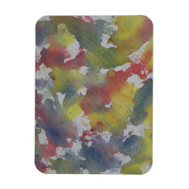 Röd blå Gult vattenfärg Magnet