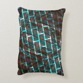 Röd blå nedfläckad, repor, stödraster eller tegele prydnadskudde