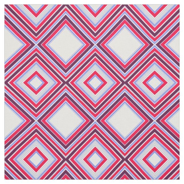 Röd Blå och Plommon Tyg (Provkarta)