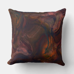 röd, blå, orange och Lila Marble abstrakt Kudde