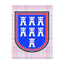 Röd blå sachsisk skylt