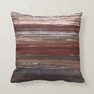 Röd blåbrun konst kudde