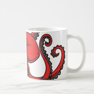 Röd bläckfisk kaffemugg