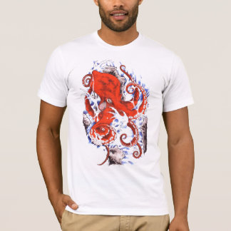 röd bläckfisk t-shirt