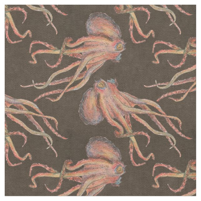 Röd bläckfisk tyg (Närbild)