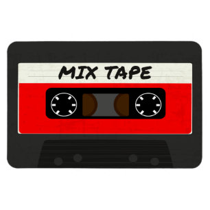 Röd blandning av band - 80 och 90:s Retro-inspirer Magnet