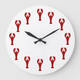 Röd blåstömningsmur stor klocka