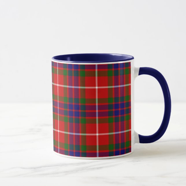 Röd blått- och gröntklanFraser Tartan Mugg (Höger)