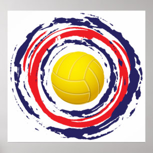 Röd blått och vitt 2 poster