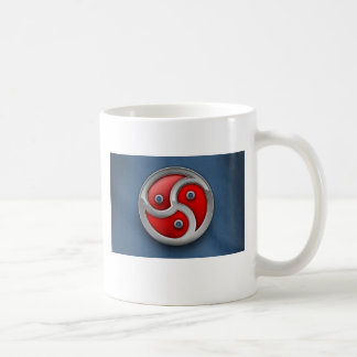 röd blåtttriskellion kaffemugg