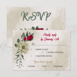 Röd blek gula blommor botaniskt måltid OSA kort