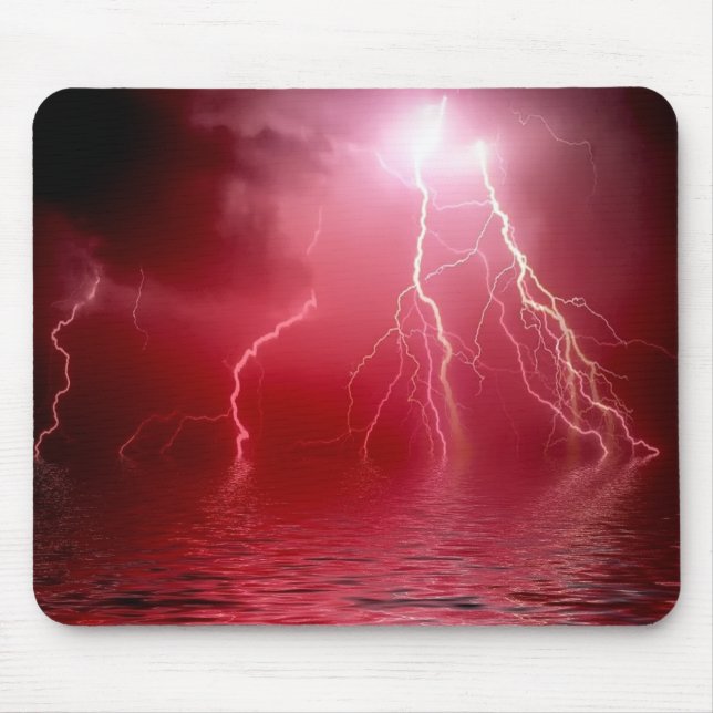 Röd blixt Mousepad Musmatta (Framsidan)