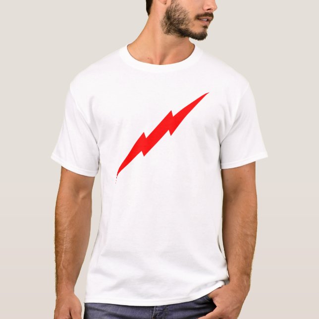 Röd blixt t-shirt (Framsida)