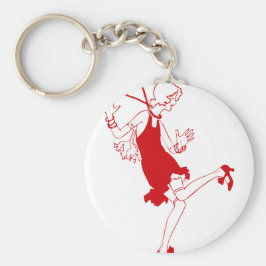 röd blixtflicka nyckelring