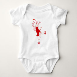 röd blixtflicka t-shirt