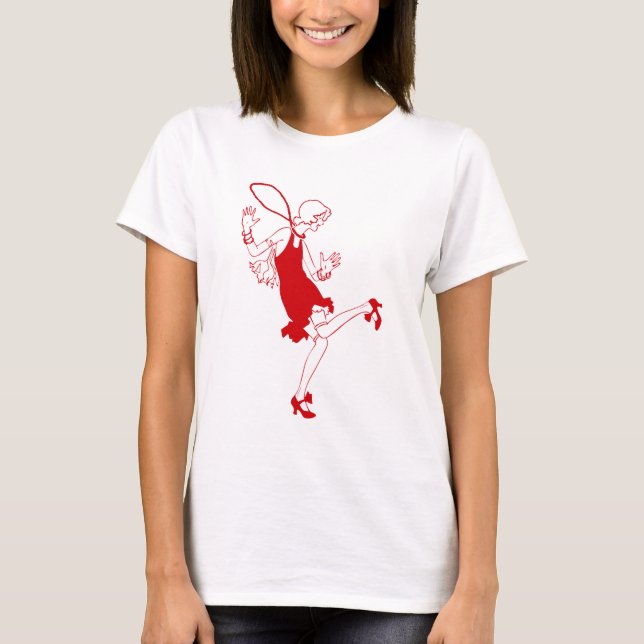 röd blixtflicka tee shirt (Framsida)